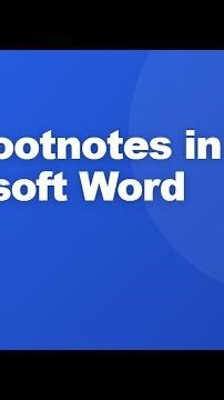 How to Add Footnotes in Microsoft Word #Shorts