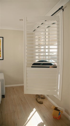 Watch one of our plantation shutters get installed in 30 seconds 🔥🔥 | 1300blinds