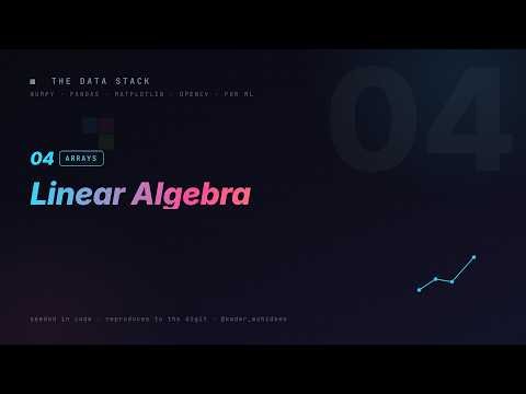 04. Linear Algebra with NumPy | Data Science with Python