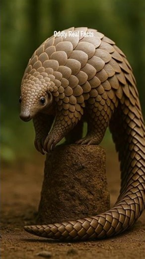 Pangolin: Nature’s Armored Wonder 🌍🦔 #animals #oddlyrealfacts #wildlife #natureshorts #facts