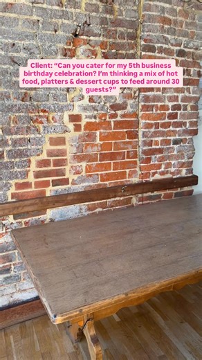 & the full menu below! ⬇️ but first, SAVE this for your next event inspiration 👀📍 🥩 Pulled Pork 🍗 Fajita Chicken 🌶️ Veggie Bean Chilli 🍔 Sliders 🌮 Soft Tacos 🍟 Nacho Chips 🍅 Dips 🥬 Shredded Salad 🥗 Parmesan Leafy Salad 🧀 Cheese & Charcuterie Platter 🍫 Sweet Treats Platter 🍌 Banoffee Pie Dessert Cups 🍎 Apple & Berry Crumble Dessert Cups And the feedback was amazing!! “YOU ARE JUST INCREDIBLE❤️ Thank you thank you thank you, the food was just AMAZE & everyone will be raving about it