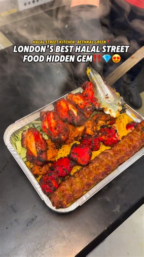 Danzy on Instagram: "Halal street food hidden gem in London📍😍 - 100% Honest & Halal Review @halalstreetkitchen - #islam #muslim #food #halalfood ##london #halalfoodlondon #kebab #londonstreetfood #bethnalgreen #eastlondon #asianfood #lebanesegrill #londonfoodguide #londonfoodie #londonfoodguide #londonfoodblogger #desi #cheapeats #halal #foodporn #foodstagram #foodblogger #foodie #london #uk #trending #foodreview #viral #trending #explore #explorepage"