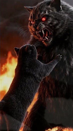 Zombie Cat: Clash with the Alpha#shorts #cat #zombiecat #funnycats