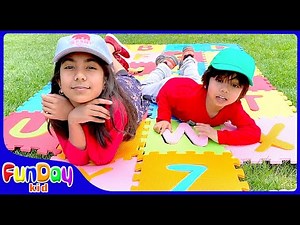 ABC Song | Urvi and Apu Pretend Play Learning Alphabets w/ ABC Mat - FunDay Kid