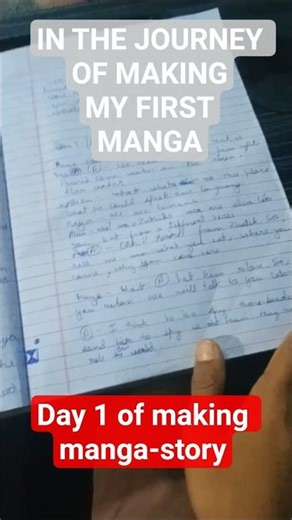 1st day in making my manga (story writing)
