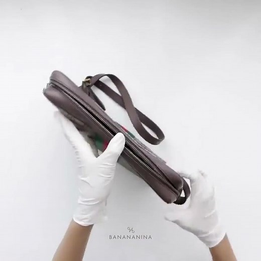 Gucci GG Supreme Web Ophidia Small Messenger Beige Brown