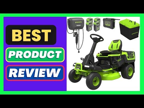 Greenworks 60V 30" Tractor+Rear Bagger+Bagging Blades,(4) 8.0Ah+(1) 20.0Ah Batteries+Wall Charger