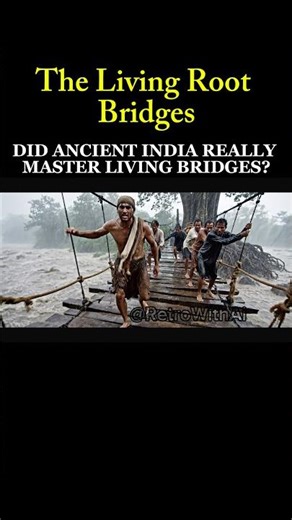 DID ANCIENT INDIA REALLY MASTER LIVING BRIDGES? #ancientindia #indianhistory #bridge #ai #shorts