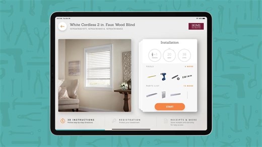 Home Decorators Collection White Cordless 2 in. Faux Wood Blind-24.875 in. W x 54 in. L (Actual Size 24.375 in. W x 54 in. L) 10793478538546