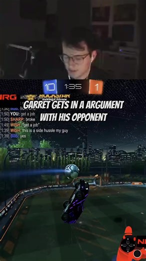 Garret's Intense Argument in Rocket League Match