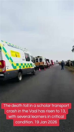 Tragic Scholar Transport Crash in Vaal Claims 13 Lives