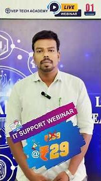⚡ IT Support Jobக்கு தேவையான Skills என்ன? Live Webinar on Nov 1! | Vep Tech Academy