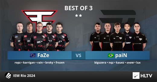 FaZe vs paiN at IEM Rio 2024