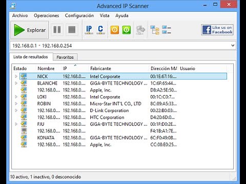 Como saber la IP y direccion MAC de un dispositivo