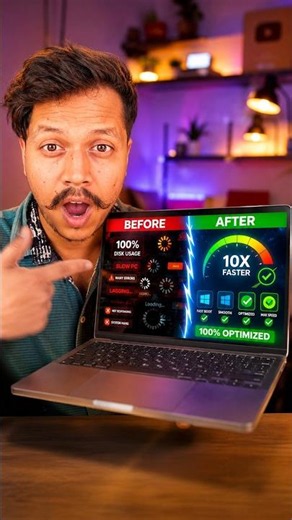 Make Your Laptop 10X Faster ⚡💻#windows #laptoptricks