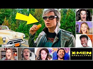 Reactors Reactions To Quicksilver Saving Everyone On X Men Apocalypse (2016) | Mixed Reactions