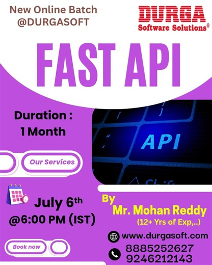 FastAPI Online Training @ DURGASOFT #durgasoftware #durgasoft #fastapi #shorts #durgasoftonine
