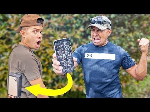 Destroying Dads Phone, Then Giving Him iPhone 11
