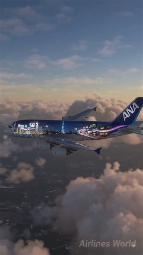 🇯🇵 ANA Airbus A380 — Tokyo Skyline Comes to Life! ✈️🌃 | Airlines World
