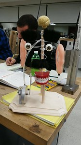 Student project demos, Res Hall tours, lab visits and more tonight at Tech Nite! Check out this air-powered motor with the great set of teeth! 😁 | New England Institute of Technology