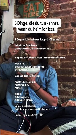 3 Dinge, die du tun kannst, wenn du heimlich isst