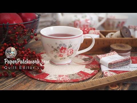 Reel pattern - Christmas place setting. Quilt Editor - Design your pattern. PaperPatchwork.com