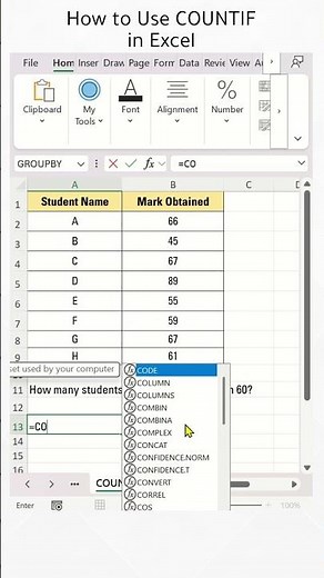 Count Cells Based on Condition in Excel
