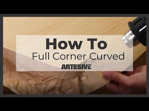 Curved Corner Self-Adhesive Vinyl Film Application (full) with Hot Tensioning
