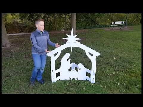 Front Yard Originals Medium Nativity Assembly Video