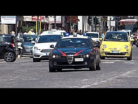[HD - Sirena Carabinieri] Alfa Romeo 159 Carabinieri in Sirena-Military Police Responding with Siren