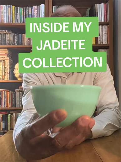 Inside my jadeite collection. This is a complete Fire-King Jadeite Swirl nesting set — including the elusive 5-inch bowl. Most sets stop at four. The smallest bowl was made in fewer numbers, thinner and more fragile, which is why it rarely survives. Mid-century American glass, everyday use, everyday optimism - and one hard-to-find reunion. More to come. #jadeite #fireking #midcenturymodern #kitchencollector