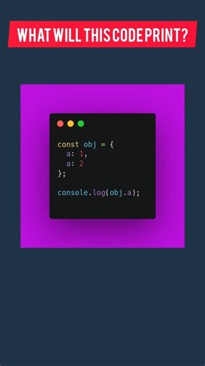 What Will This JavaScript Object Print? 🤯 #javascript