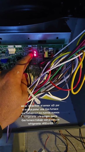 Así se desactiva el sensor a2l de una unidad Gas furnace para que trabaje con R410 y r22