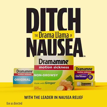 Step right up and enjoy the rides without the drama of motion sickness. Ditch the Drama Llama of Nausea™ with Dramamine® | Dramamine