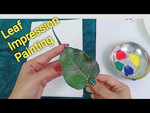 Leaf Impression Painting Tutorial / DIY Leaf Printing - Shamina's DIY