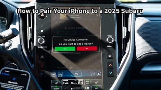 Eric from Bowser Subaru shows you how to pair your iPhone to a 2025 Subaru 🚗 Watch the full tutorial on YouTube! | Power of Bowser