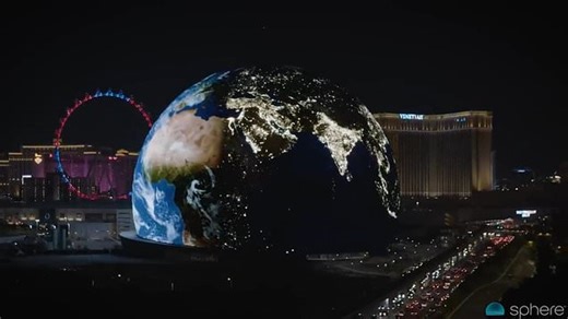 Futuristic £1.9billion Sphere arena in Las Vegas puts on jaw-dropping display