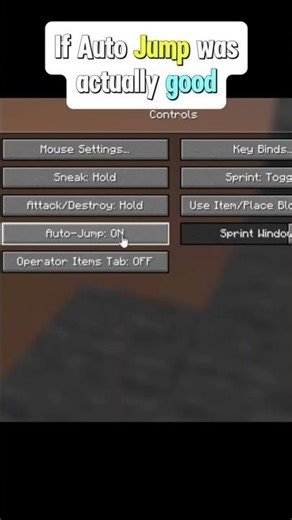 If Minecraft auto jump was a actually good 😭