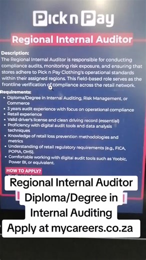 Apply at mycareers.co.za#jobs #jobsearch