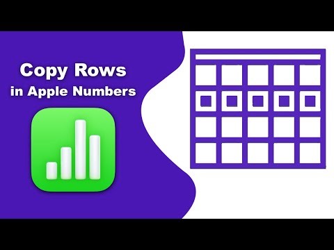 How to copy rows in Apple Numbers (Spreadsheet) on Mac
