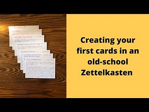 Creating the first cards in your old-school Zettelkasten