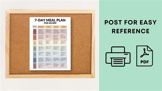 7 Day Meal Plan for Ulcers, Stomach Ulcer Diet Menu Plan, Ulcer Patient Diet Meal Plan, Printable PDF, Easy Recipe Ideas for Ulcers - Etsy