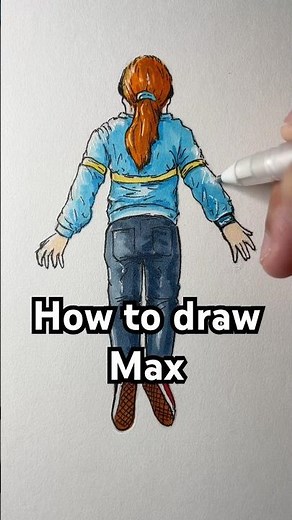 How to draw Max Mayfield from Stranger Things! Easy! #art #strangerthings #maxmayfield #howtodraw