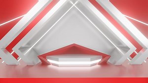 Download 4k Motion Graphic Design 3D looping animated background in red and white abstract for free