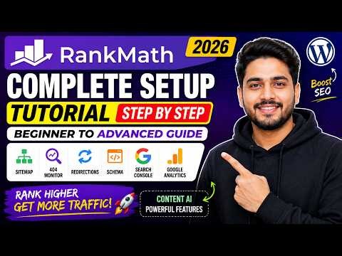 Rank Math SEO Tutorial 2026 | Complete WordPress SEO Setup