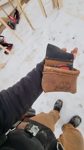 For all the guys debating between front bagger or modular setup you can always pick up an A1mini or A1mini that just slips on your super belt. That being said i don’t know anyone who bought a front bagger that went back to modular. Just a thought 😂🤷🏻‍♂️ @akribisleather #framer #framing #leather #toolbelt #leathergoods #madeincanada #efficiency | Canadian Carpenter