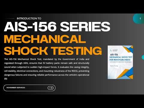 Mechanical Shock Test Explained | AIS-156 | EV Battery Safety Series Part 4