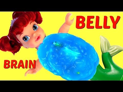 Disney Princess Ariel Has Brain Belly! LOL Surprise Dolls Unboxing Toys