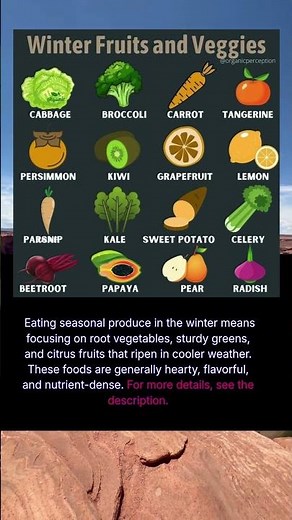 winter fruits and veggies