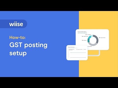 General Journal GST posting setup